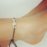 Music Note String Anklet