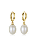 FreshWater Pearl Drop Gold Earrings