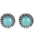 Turquoise Vintage Round Stud Earrings