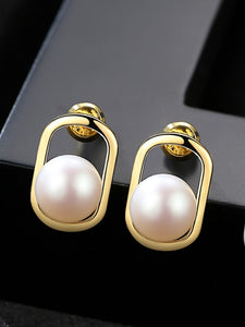FreshWater Round Gold Earrings