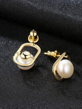 FreshWater Round Gold Earrings