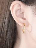 Gold Geometric Minimalist Huggie Earring