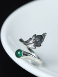 Classical Feather-Shape Opening Statement Ring