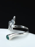 Classical Feather-Shape Opening Statement Ring