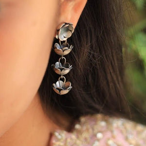 Flora layered Earrings | Sterling Silver