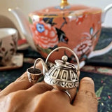 Quirky Tea Pot Ring | Sterling Silver